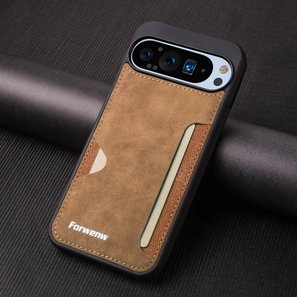 Card Slot Leather Case - The Pixel Store
