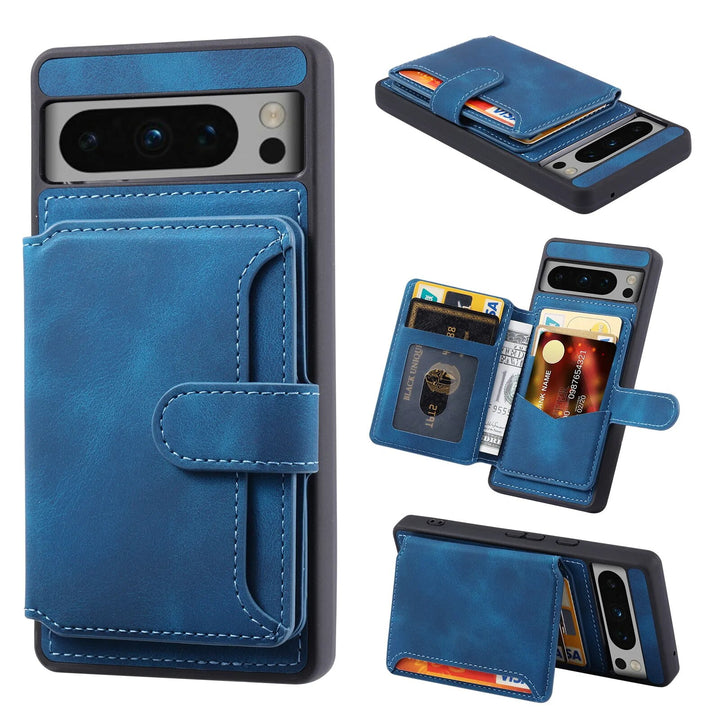 Shockproof Leather Wallet Case For Google Pixel 8 Series - The Pixel Store