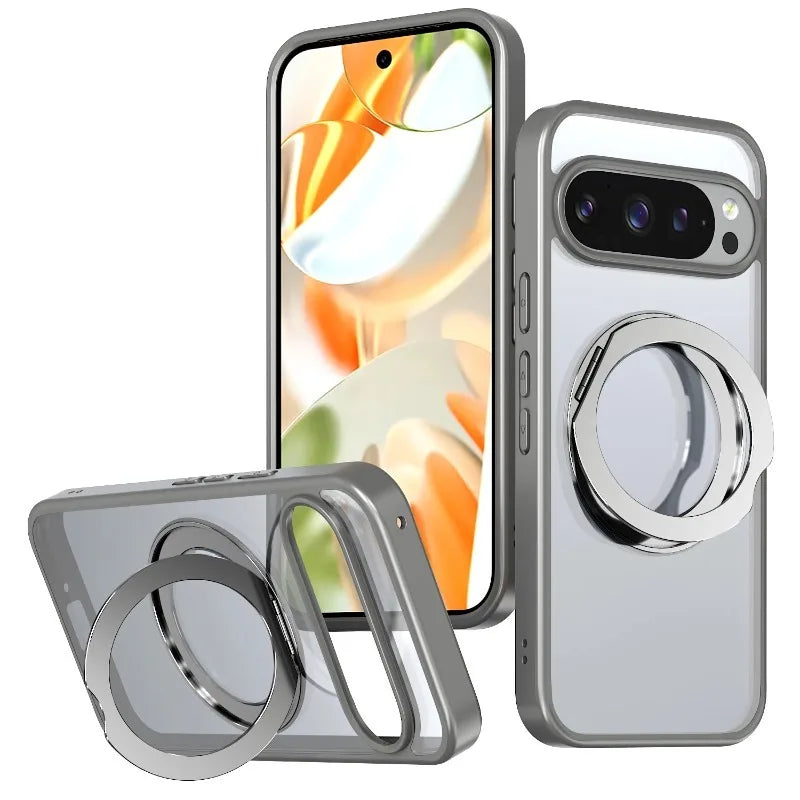 Clear Magnetic Ring Kickstand Case - The Pixel Store
