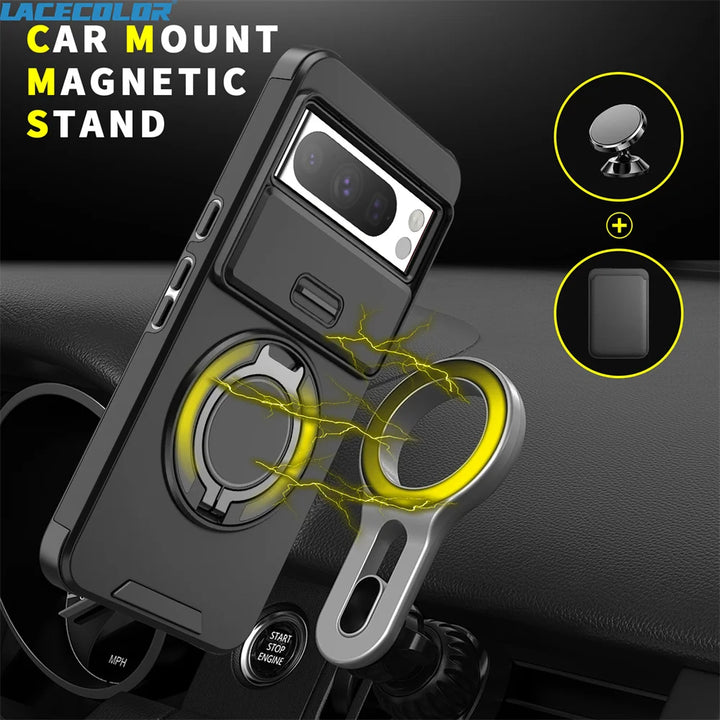 Magnetic Armor Case with Kickstand For Pixel - The Pixel Store