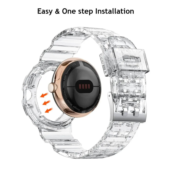 Clear Shockproof Strap Case for Pixel Watch - The Pixel Store