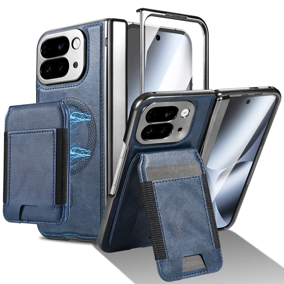 Leather Wallet Case with Stand & Card Holder - The Pixel Store