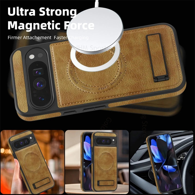Leather Magnetic Case with Stand - The Pixel Store