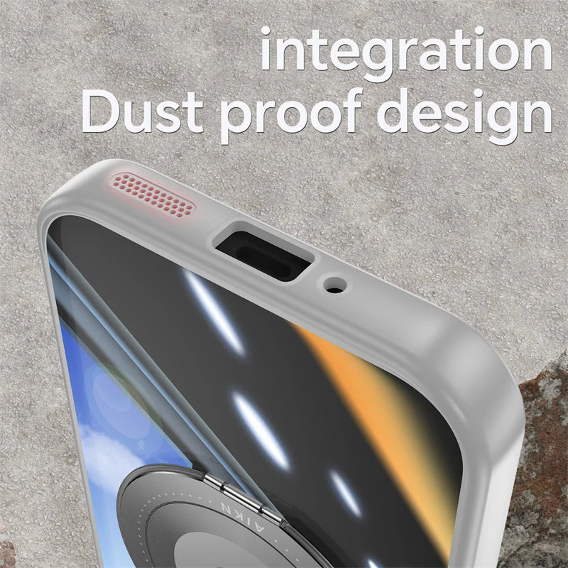 Transparent Case with Metal Magnetic Stand - The Pixel Store