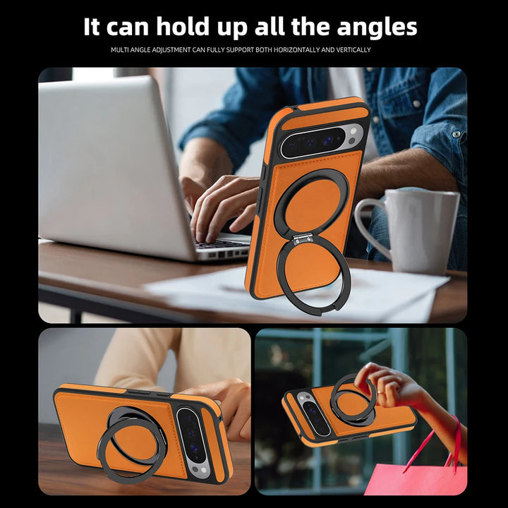Leather Ring Case with Stand - The Pixel Store
