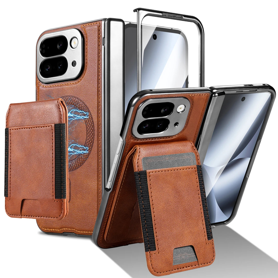 Leather Wallet Case with Stand & Card Holder - The Pixel Store