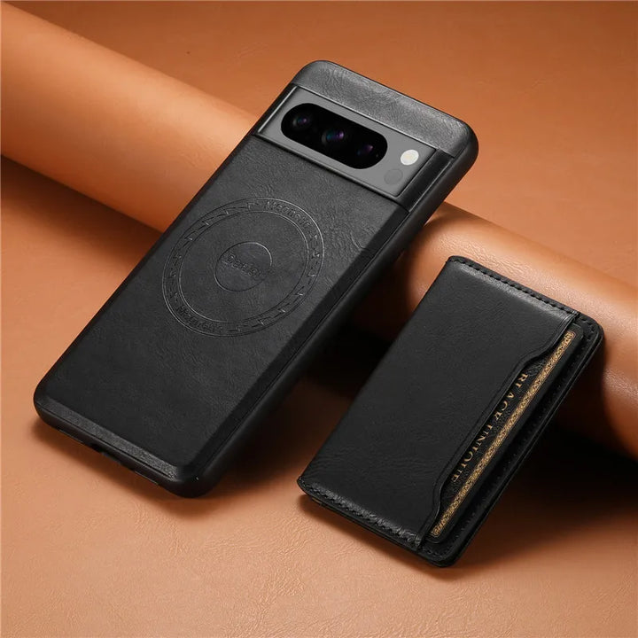 Magnetic Leather Case with Wallet For Google Pixel Series - The Pixel Store
