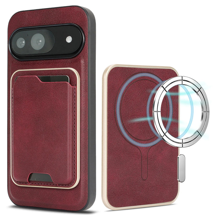 Magnetic Leather Wallet Case - The Pixel Store