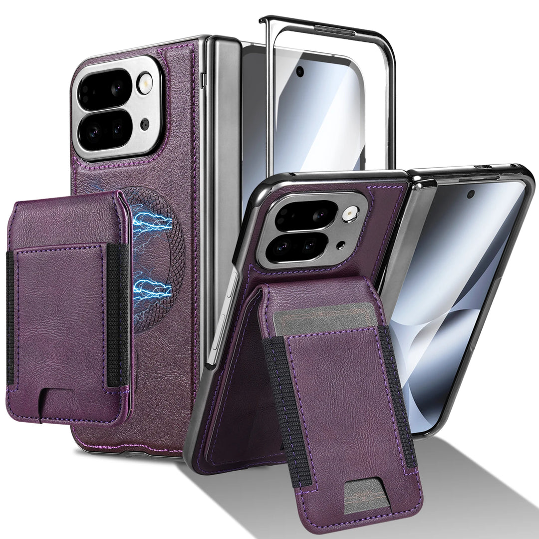 Leather Wallet Case with Stand & Card Holder - The Pixel Store