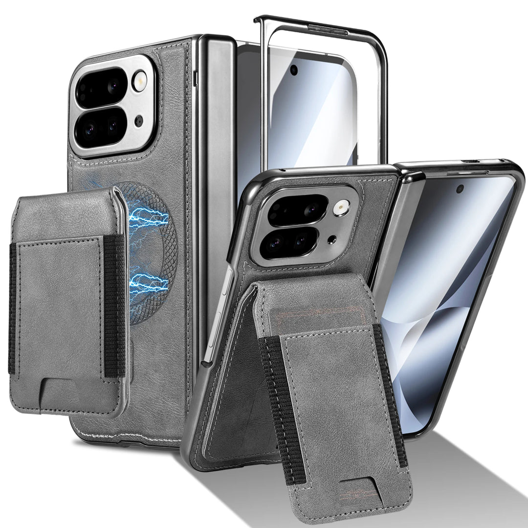 Leather Wallet Case with Stand & Card Holder - The Pixel Store