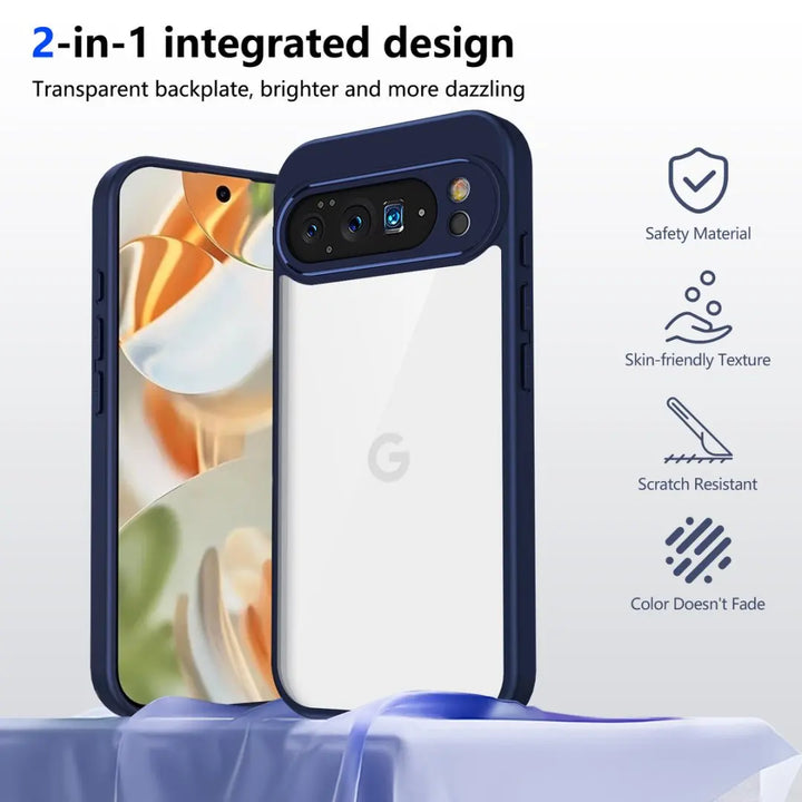 Clear Hybrid Case with Shockproof Bumper - The Pixel Store