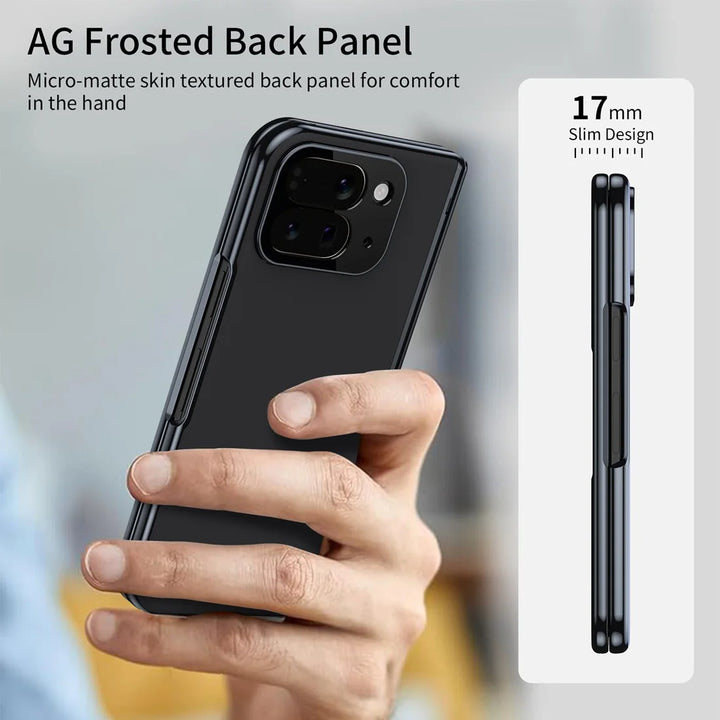 Magnetic Hinge Protection Case with Tempered Glass - The Pixel Store