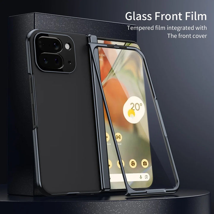 Magnetic Hinge Protection Case with Tempered Glass - The Pixel Store