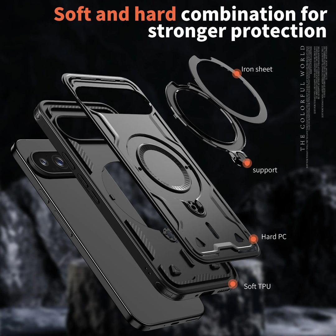 Magnetic Ring Case with 360° Grip - The Pixel Store