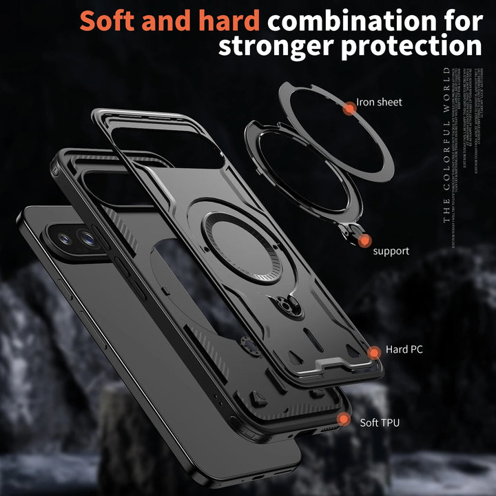 Magnetic Ring Case with 360° Grip - The Pixel Store
