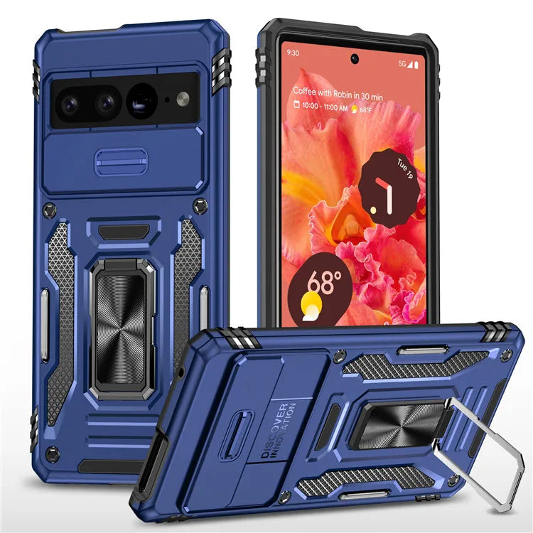 Rugged Armor Case with Camera Cover & Kickstand - The Pixel Store