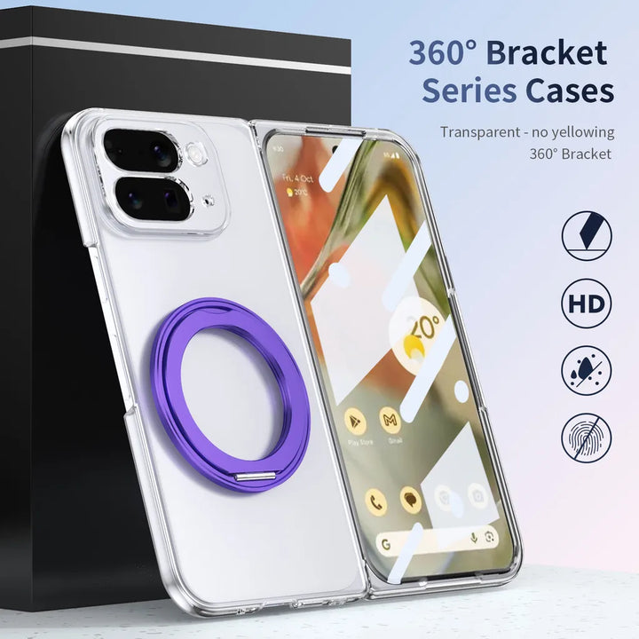 Clear Magnetic Ring Case with Kickstand - The Pixel Store