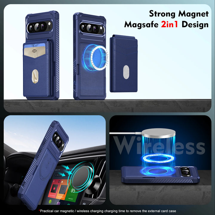 2 in 1 Magnetic Leather Case Detachable Card Holder