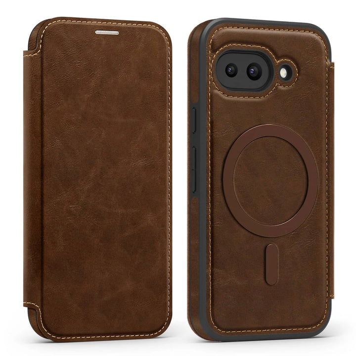 Magnetic Leather Case with Card Holder For Google Pixel Series - The Pixel Store