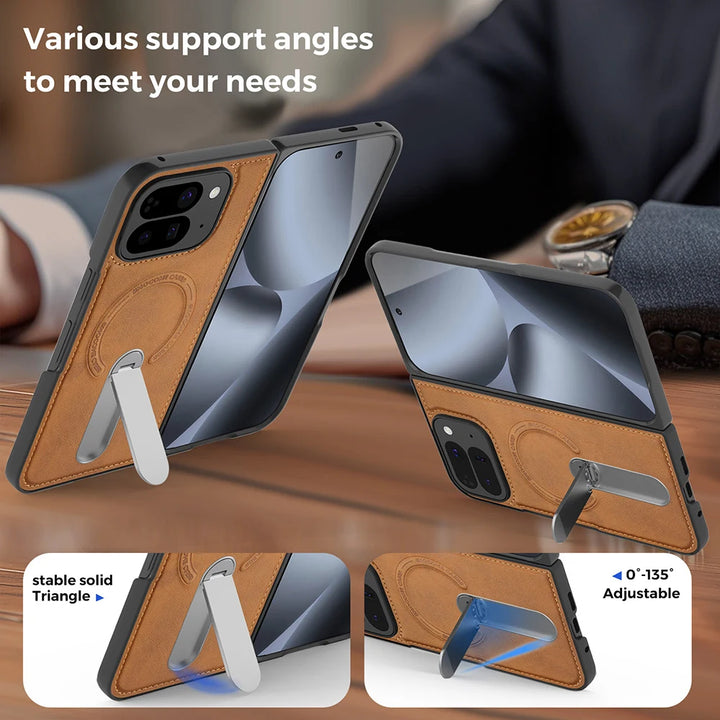 Magnetic Leather Case with Stand For Pixel Fold - The Pixel Store