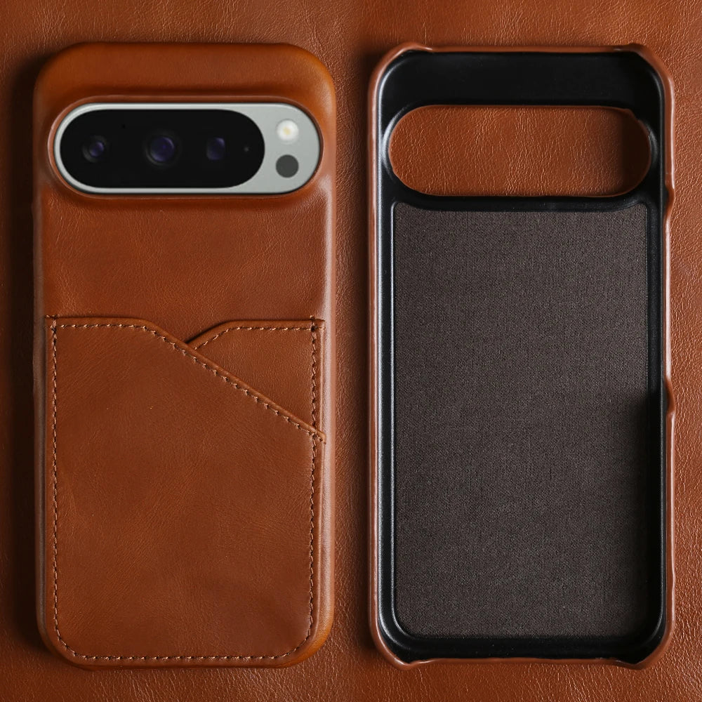 Premium Leather Card Holder Case - The Pixel Store