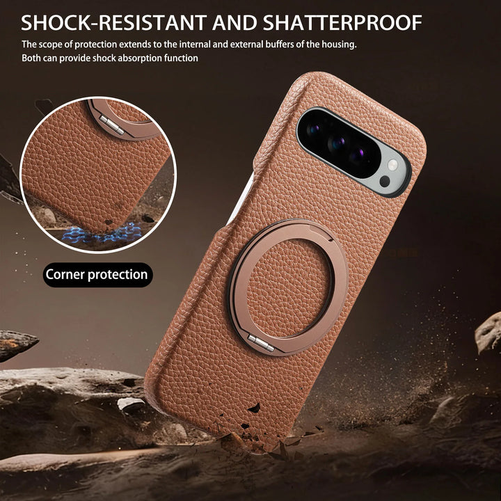 Leather MagSafe Ring Case For Pixel Series