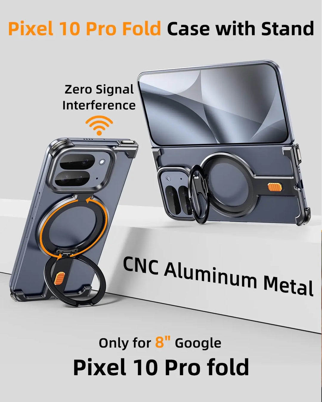 Aluminum Metal Case With 360°Rotation Stand - The Pixel Store