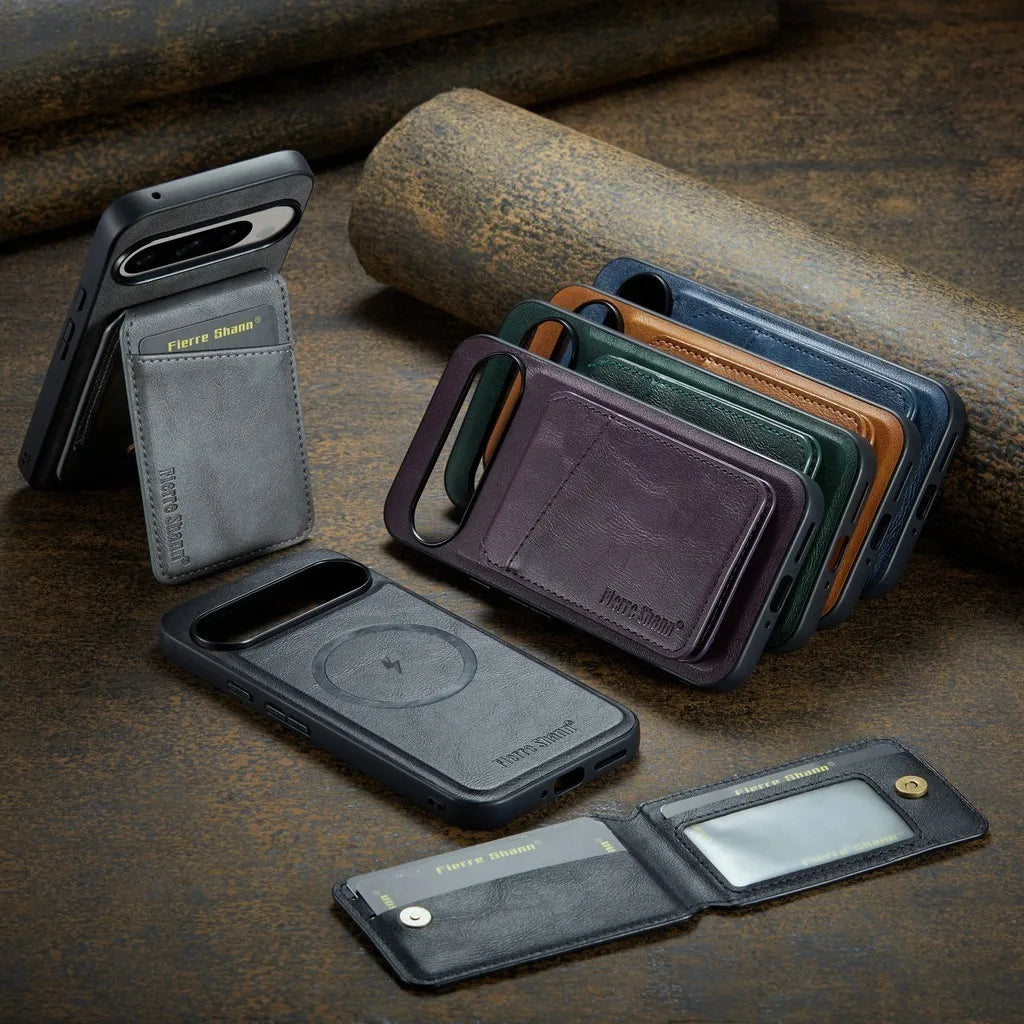 Leather Case with Wallet For Google Pixel 9 Series - The Pixel Store