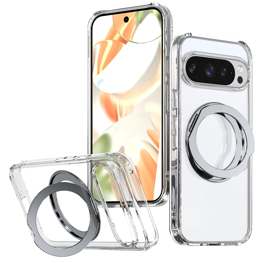 Clear Magnetic Ring Kickstand Case - The Pixel Store