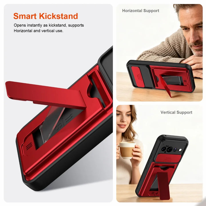 Armor Wallet Stand Case For Pixel Series