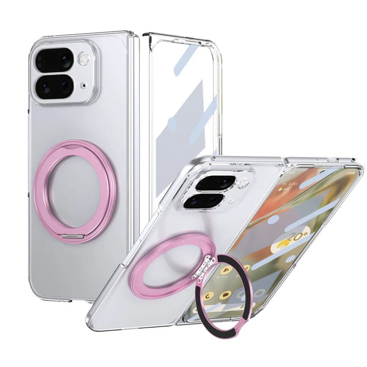 Clear Magnetic Ring Case with Kickstand - The Pixel Store