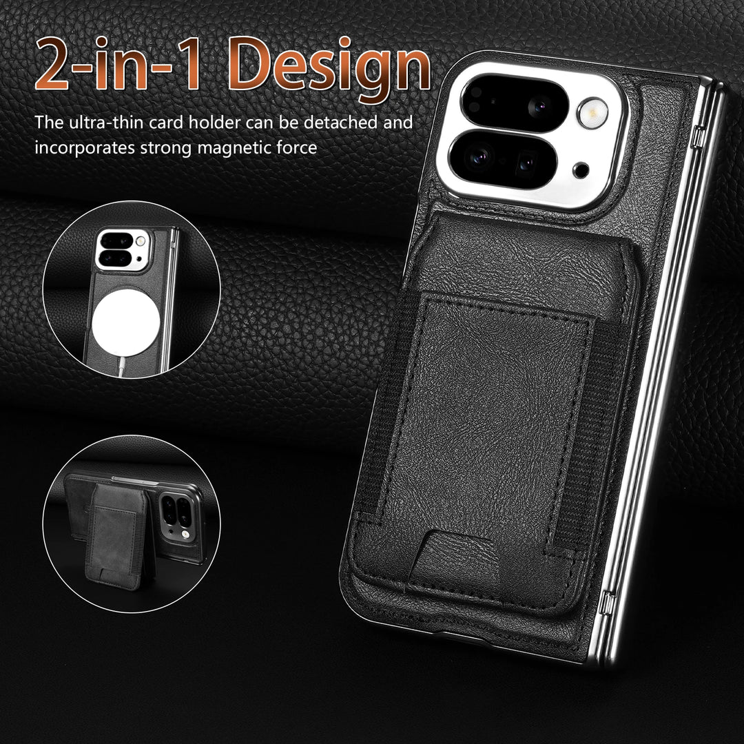 Leather Wallet Case with Stand & Card Holder - The Pixel Store