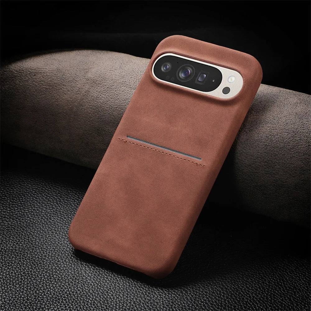 Card Slot Leather Case For Google Pixel Series - The Pixel Store