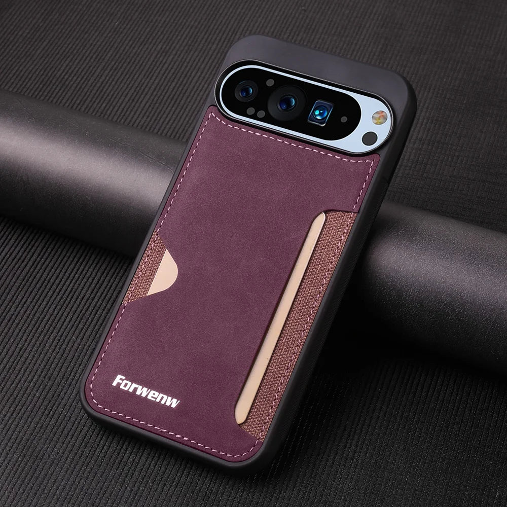 Card Slot Leather Case - The Pixel Store