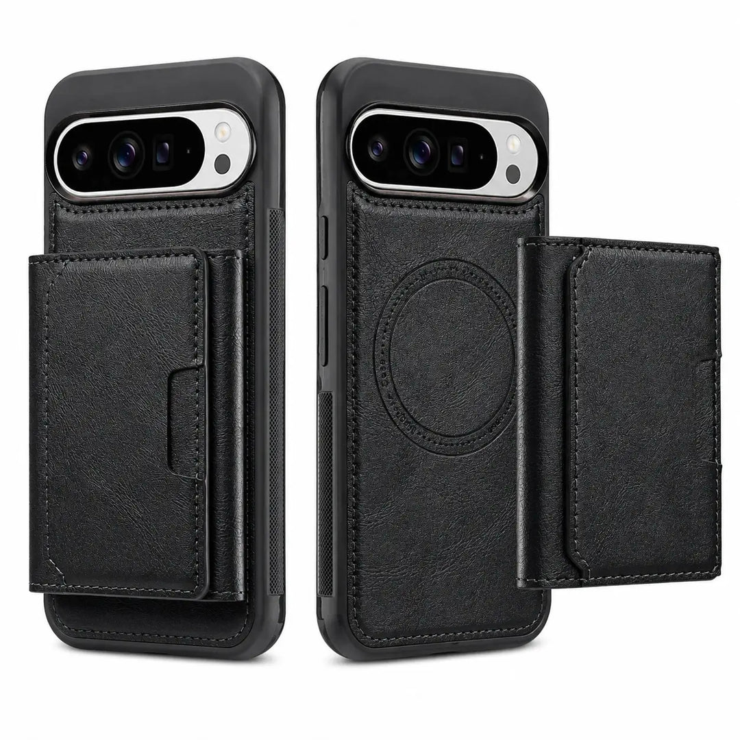 2-in-1 Magnetic Leather Wallet Case For Pixel Series