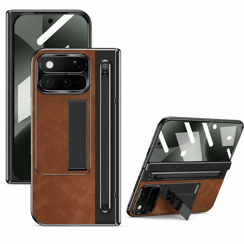 Vintage Leather Stand Case For Google Pixel 11 Pro Fold