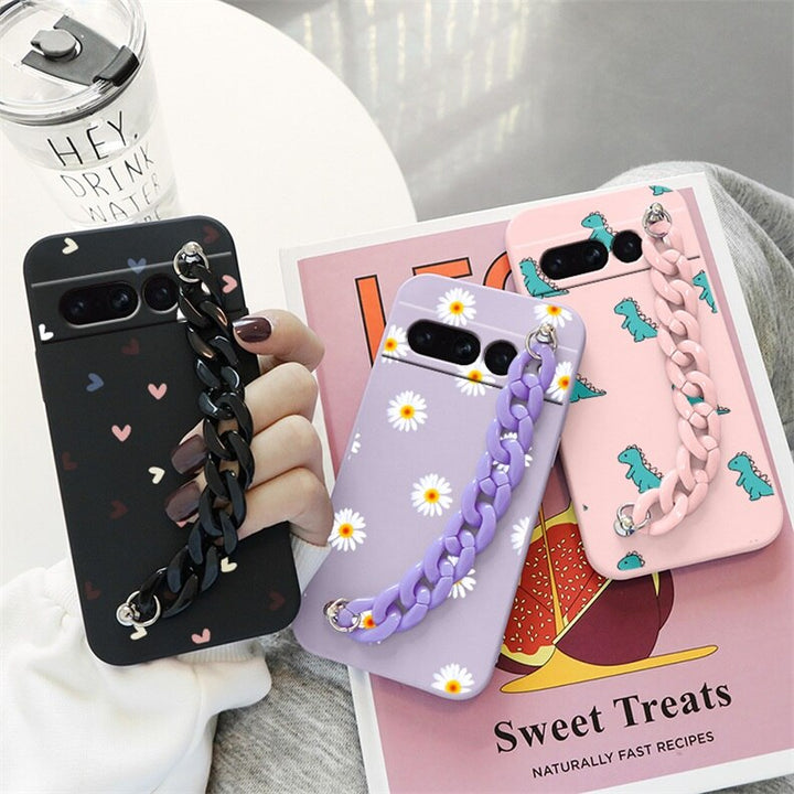 Flowers Silicone Matte Cover For Google Pixel 7 Pro - The Pixel Store